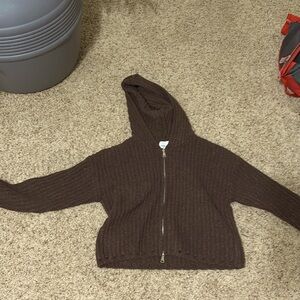 Pink Rose Vintage sweater slightly cropped